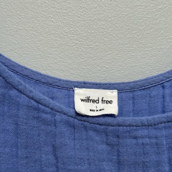 Aritzia Wilfred Periwinkle Blue Sleeveless Firefly Midi Dress Size L - Picture 6 of 9